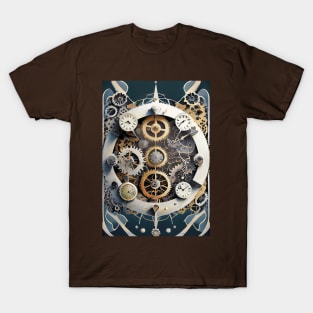 Chrono Canvas - Artistry of Watch Gears and Hands T-Shirt